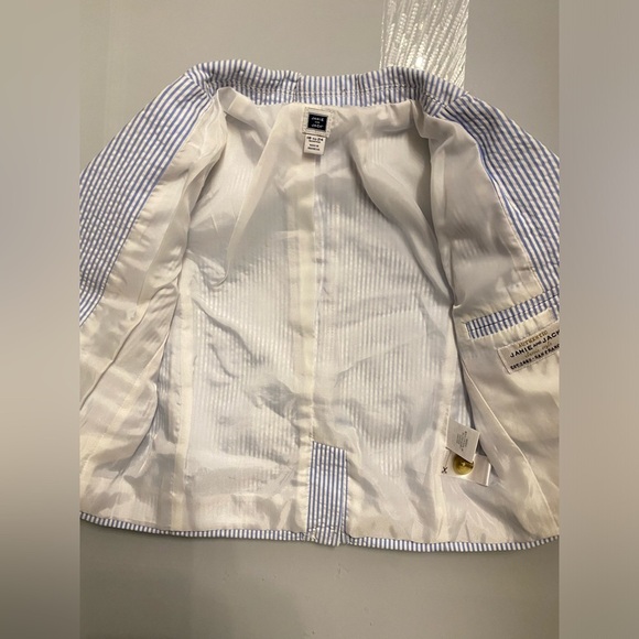 Janie and Jack boys Seersucker dress Blazer and vest - Picture 8 of 12